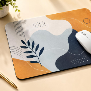 Minimalist Botanical Leaf Printed Mouse Pad - Image 1