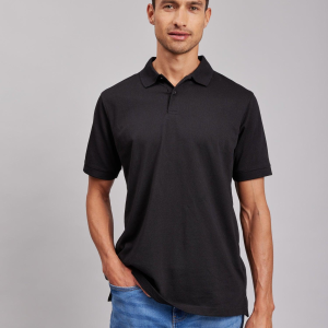 Premium Polo Neck T-Shirt - Black - Image 1